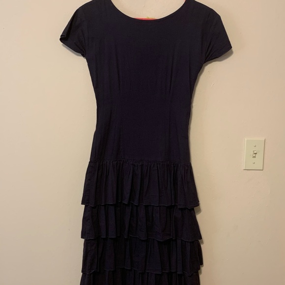 Shabby Apple Dresses & Skirts - Shabby Apple Navy ruffled dress size small
